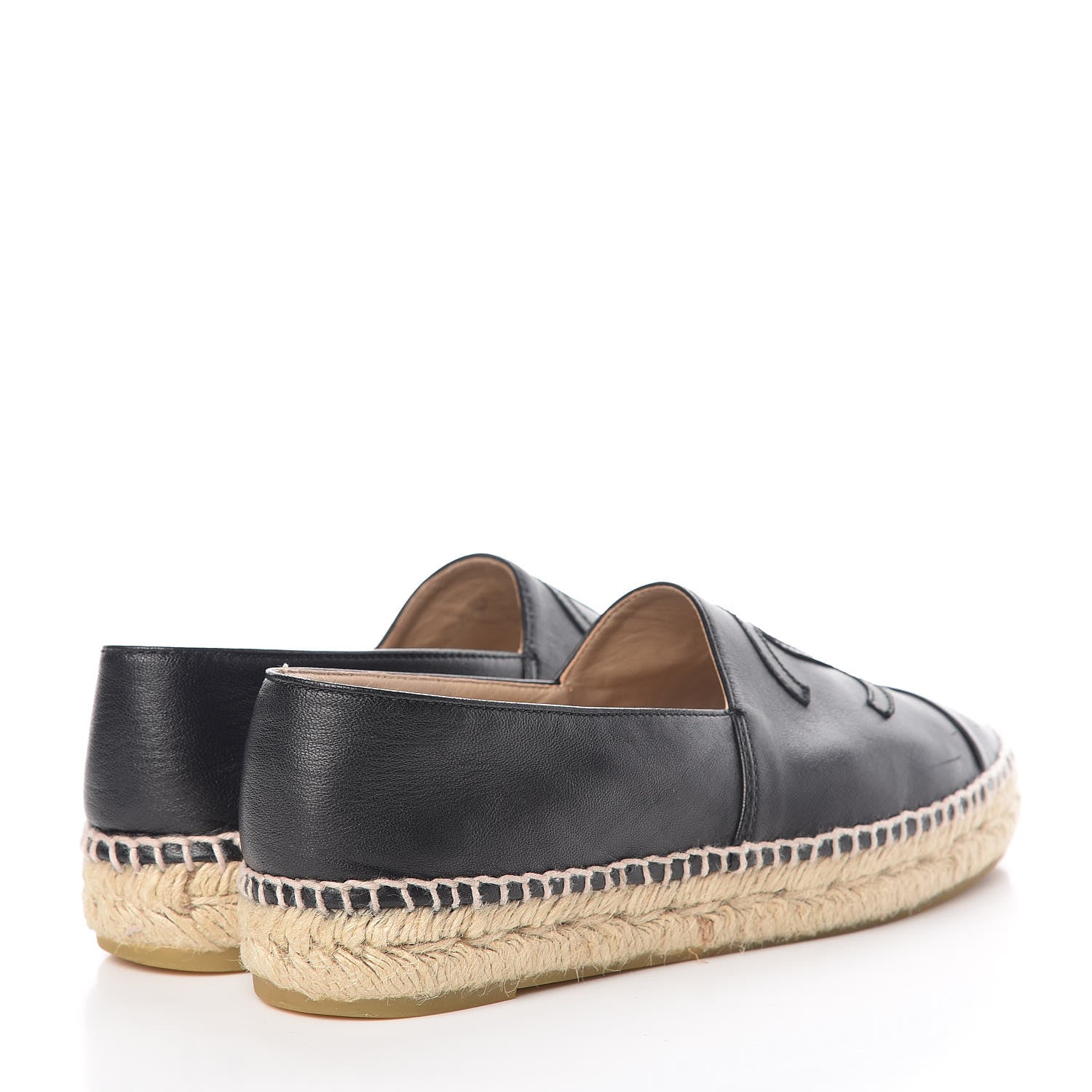 Chanel Lambskin CC Espadrilles 37 Black 4 of 13