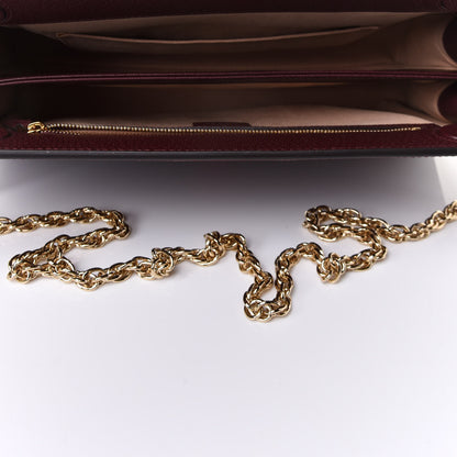 Gucci Textured Calfskin Web Medium Ophidia Chain Shoulder Bag Vintage Bordeaux 5 of 12