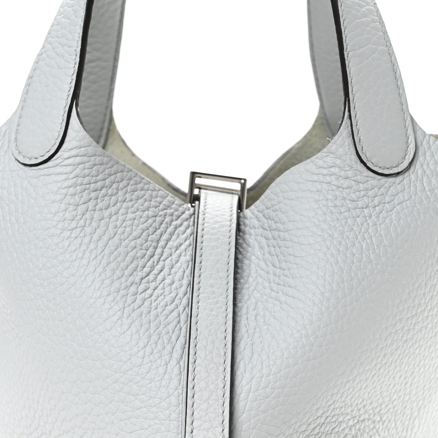 Hermes Taurillon Clemence Picotin Lock 18 PM Bleu Pale 8 of 13