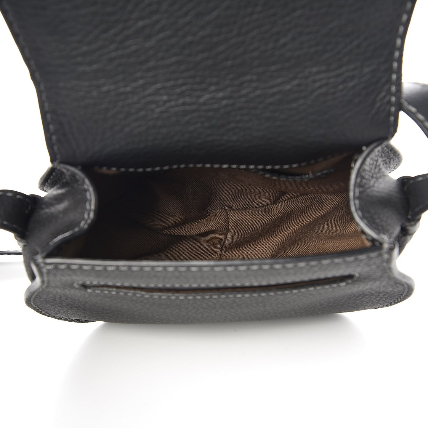 Calfskin Mini Marcie Round Crossbody Bag Black