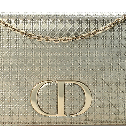Christian Dior Metallic Patent Micro-Cannage 30 Montaigne 2 in 1 Pouch Gold 7 of 9