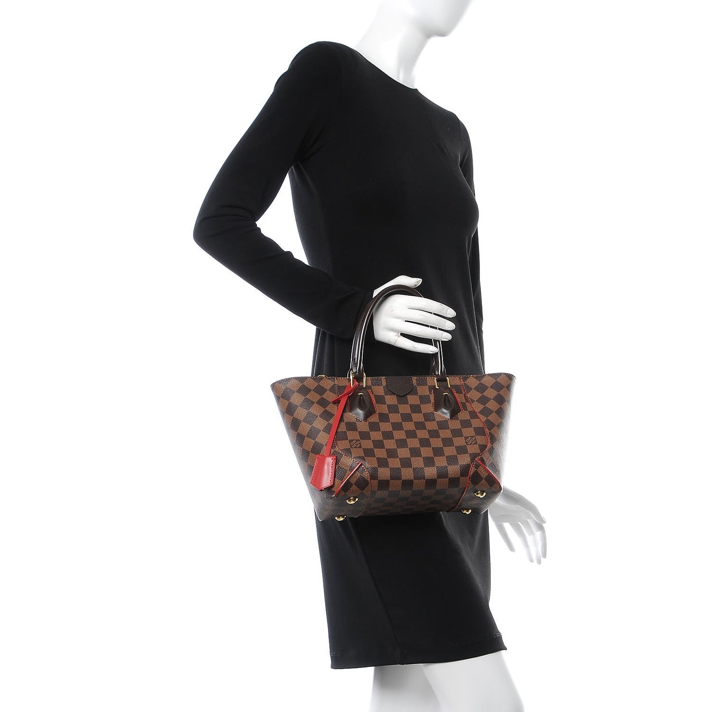 Damier Ebene Caissa Tote PM Cherry