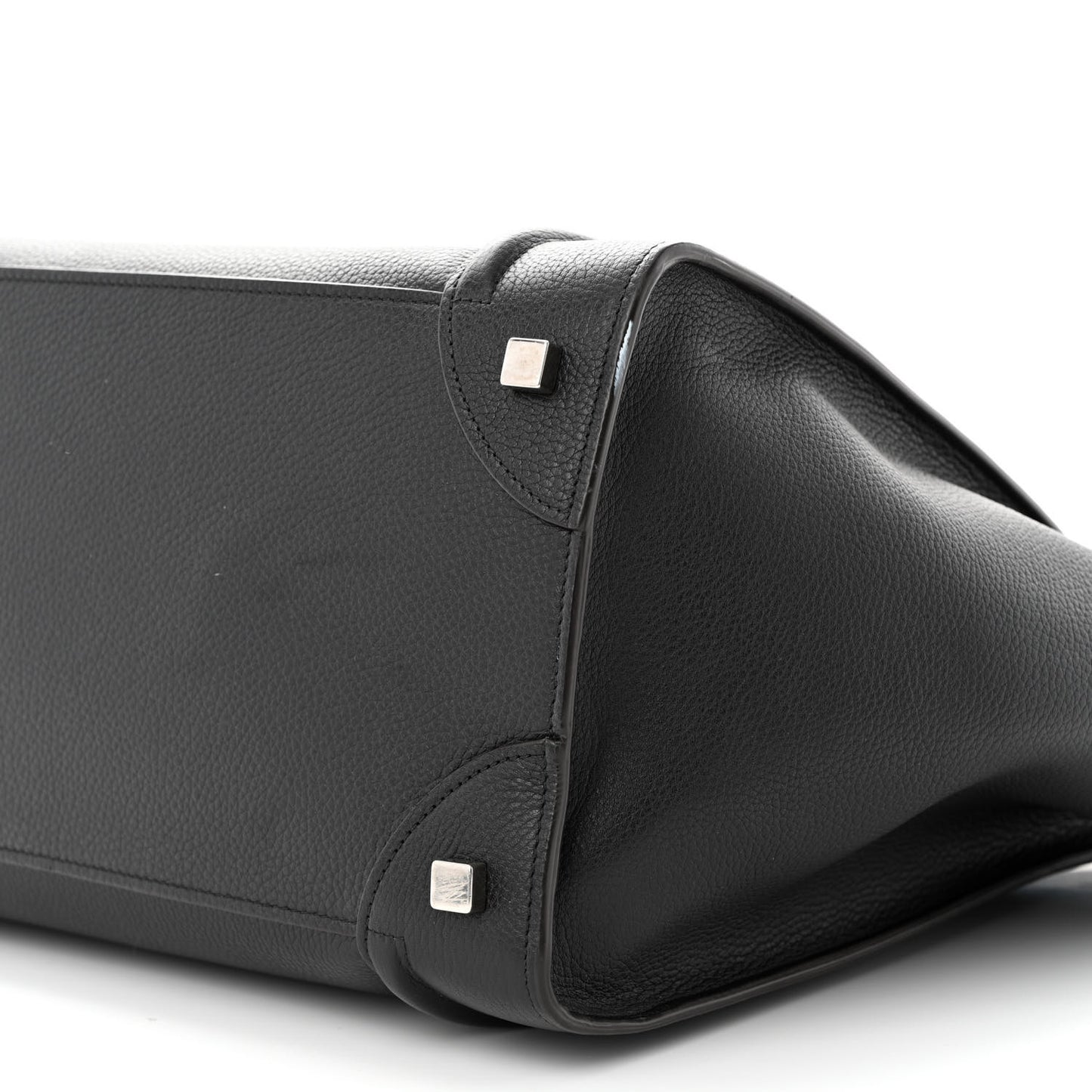 Drummed Calfskin Mini Luggage Black