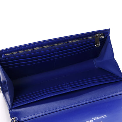 Christian Dior Lambskin Diorama Croisiere Chain Wallet Blue 5 of 11