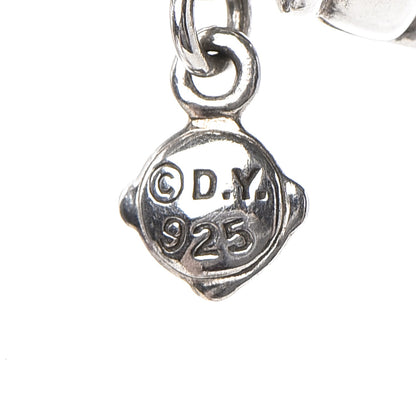 David Yurman Sterling silver Diamond 10-12mm Starburst Station Necklace 5 of 5