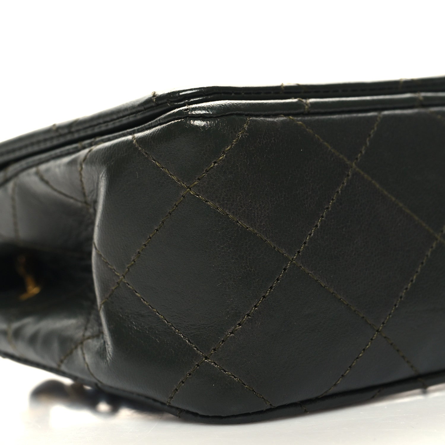 Chanel Lambskin Quilted Small Single Flap Bag Green 10 of 11