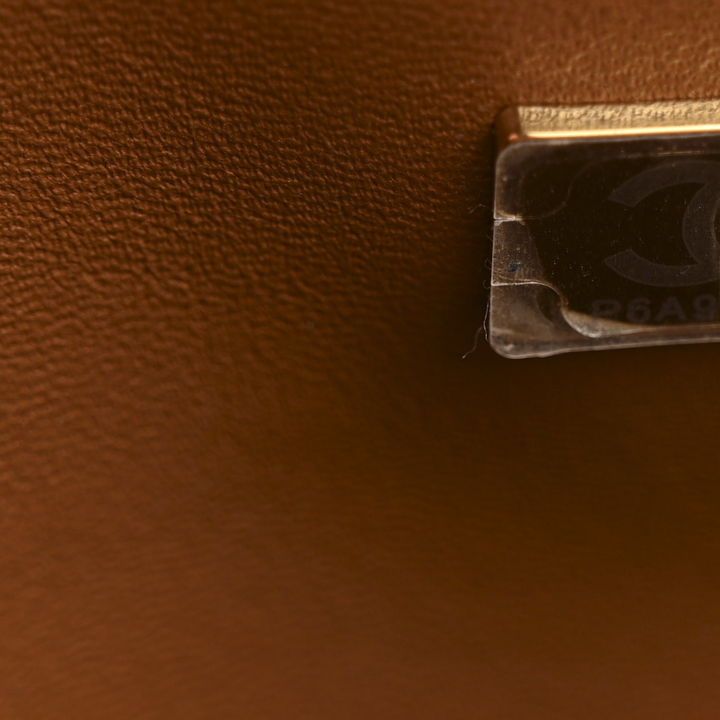 Lambskin Quilted Medium Double Flap Brown