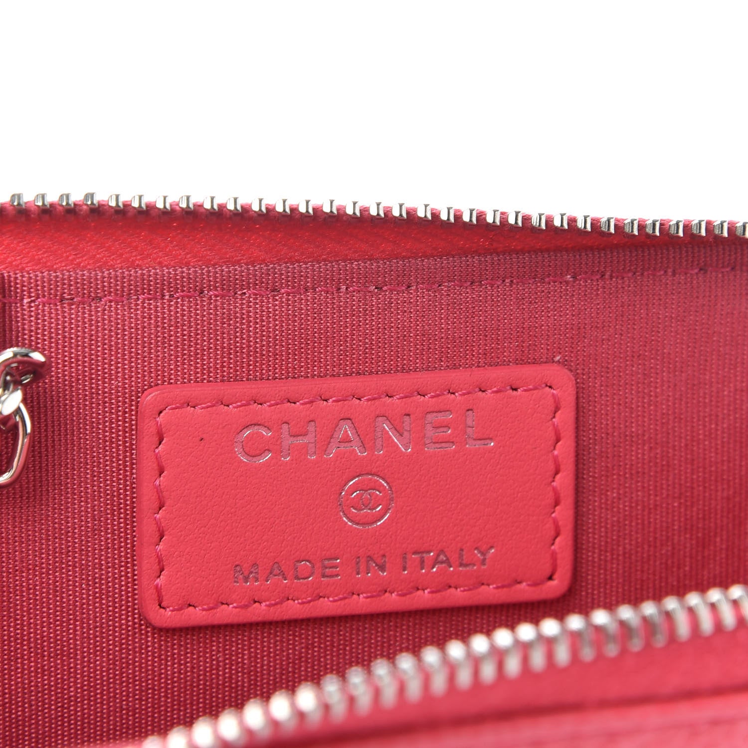 Chanel Caviar Camellia Embossed Key Holder Case Pink 6 of 8