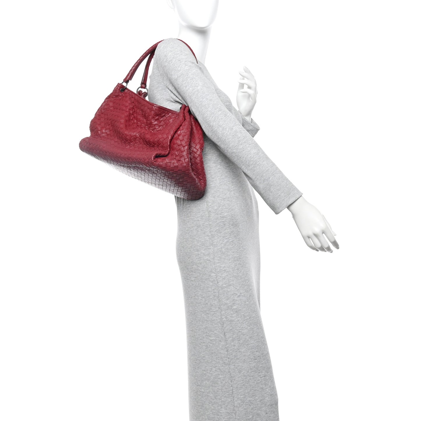 Nappa Intrecciato Parachute Bag Cassis