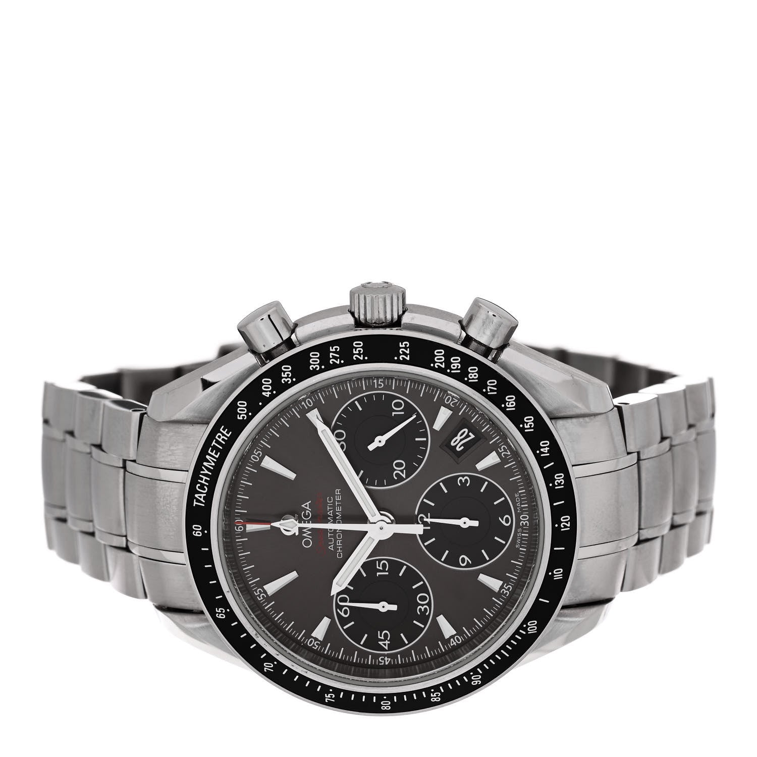 Omega Stainless Steel 40mm Speedmaster Date Chronograph Automatic Watch Grey 323.30.40.40.06.001 2 of 5