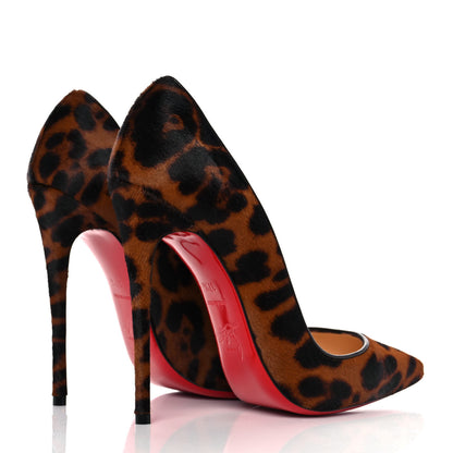 Christian Louboutin Pony Hair So Kate 120 Pumps 37.5 Leopard Black 4 of 7