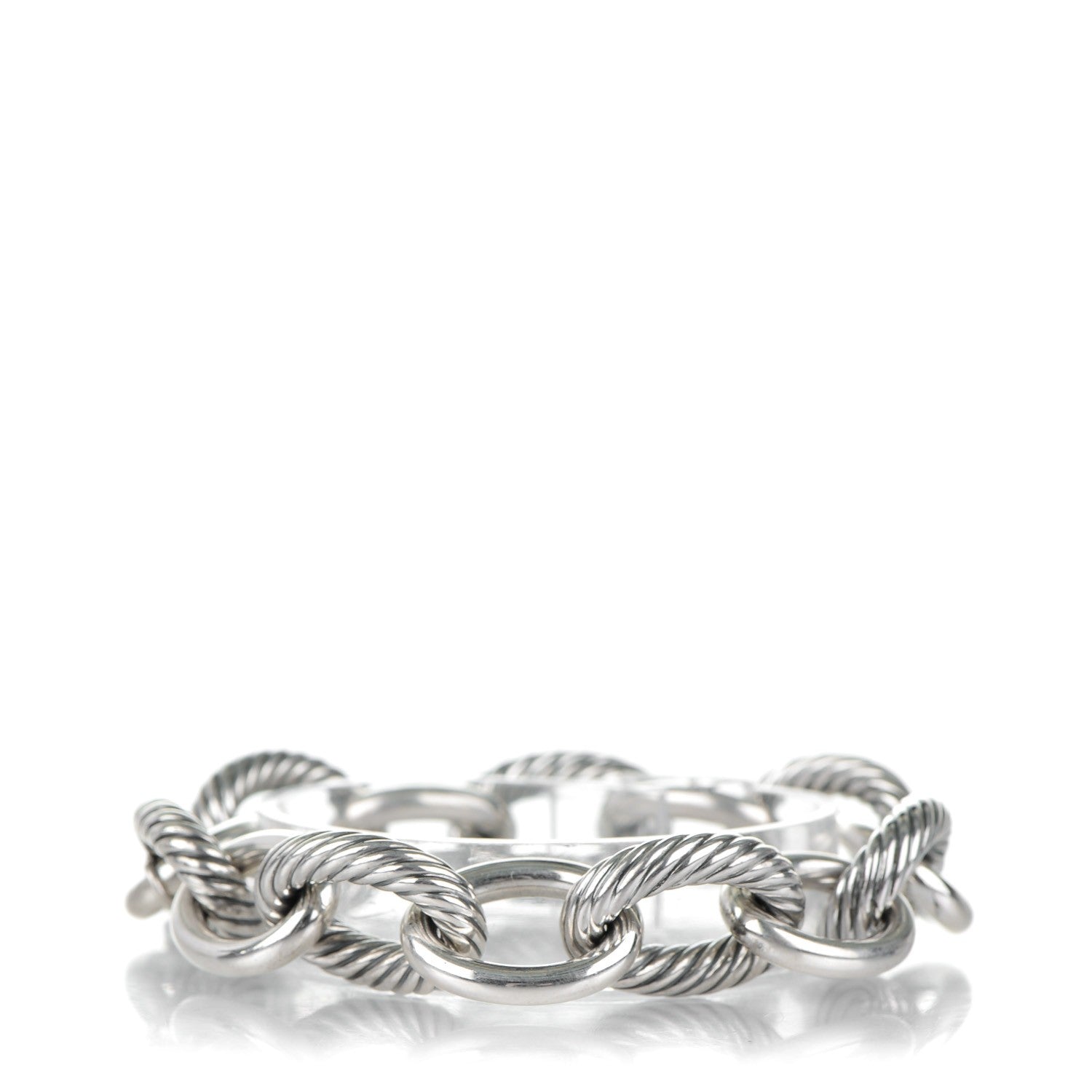 David Yurman Sterling Silver 17mm Extra Large Oval Link Bracelet 1 of 6