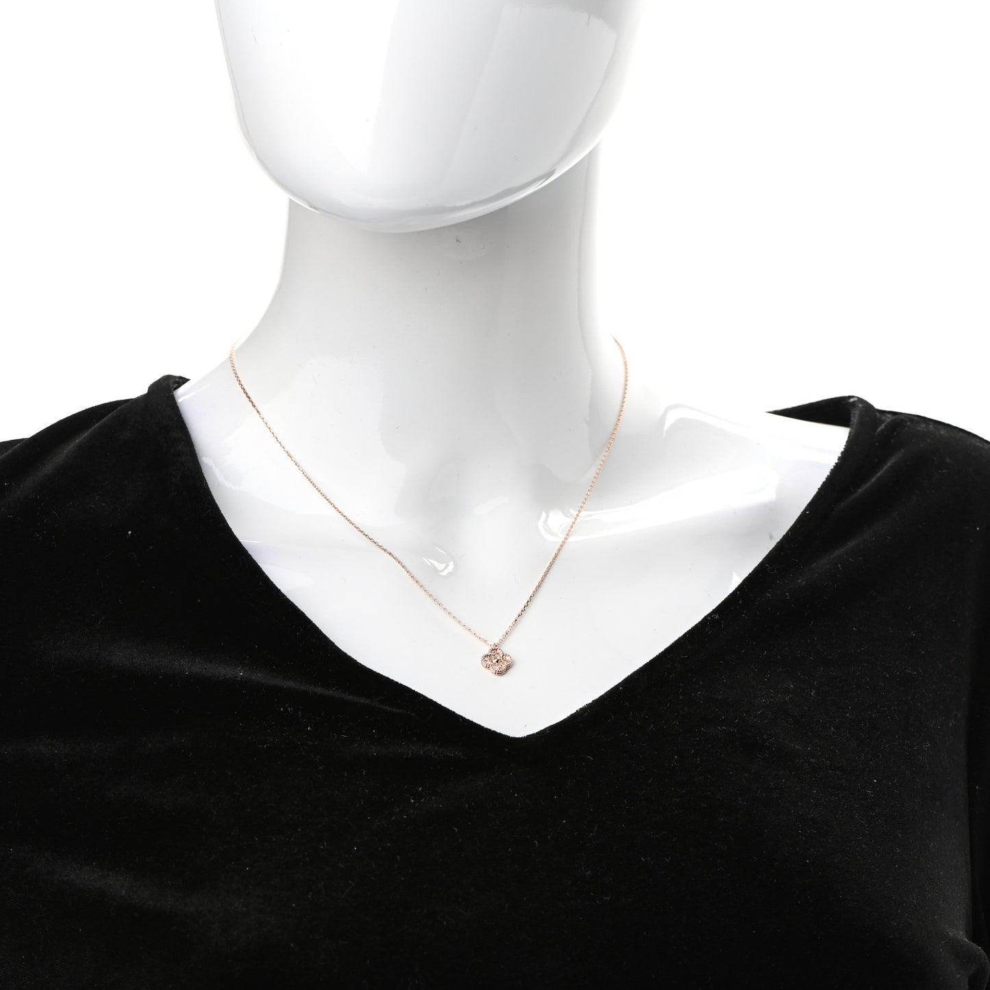 18K Rose Gold Sweet Alhambra Pendant Necklace