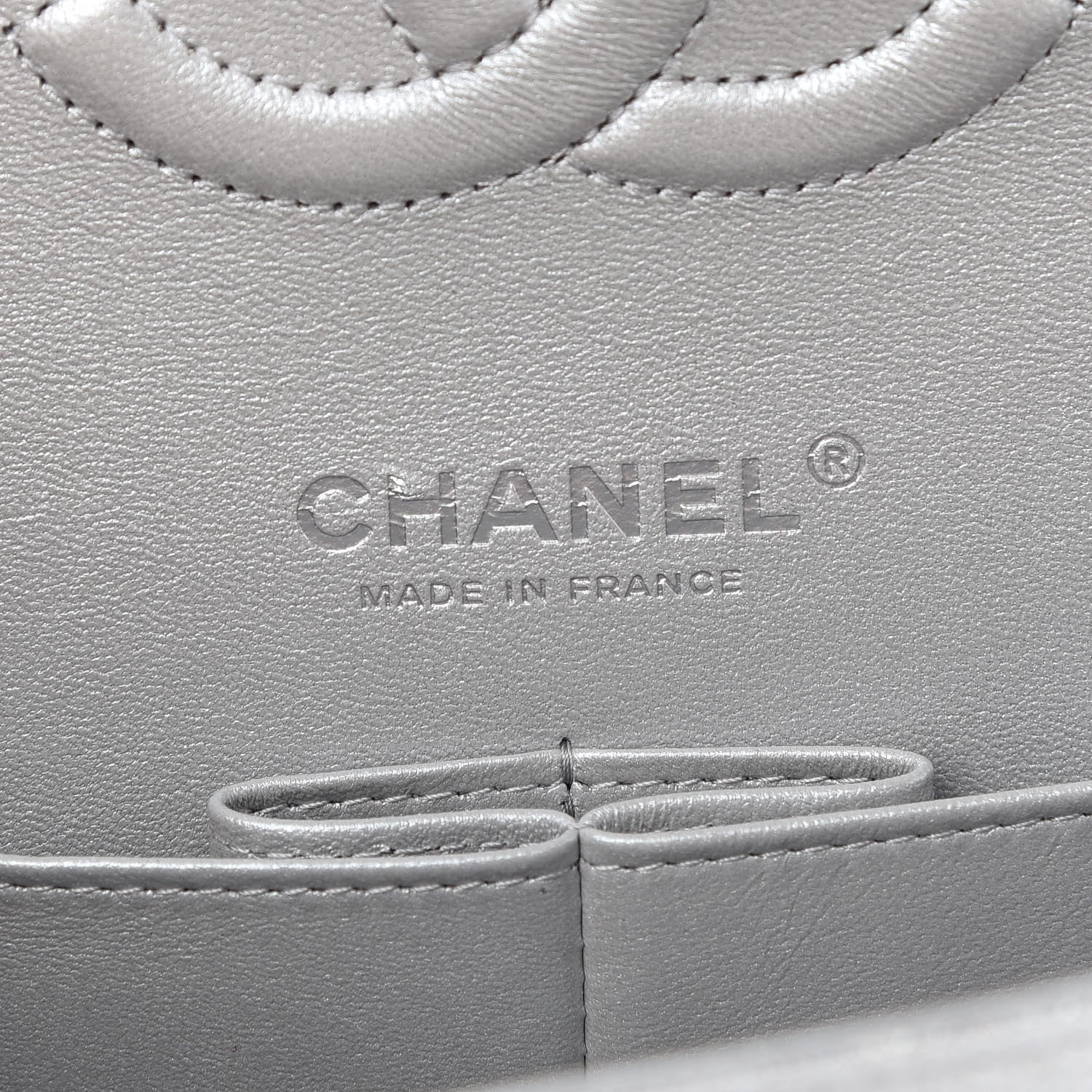 Chanel Glittered Metallic Caviar Quilted Medium Double Flap Silver 6 of 9