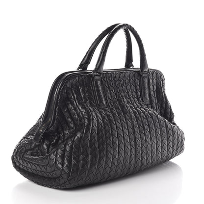 Bottega Veneta Nappa Intrecciato New Bond Satchel Black 3 of 9