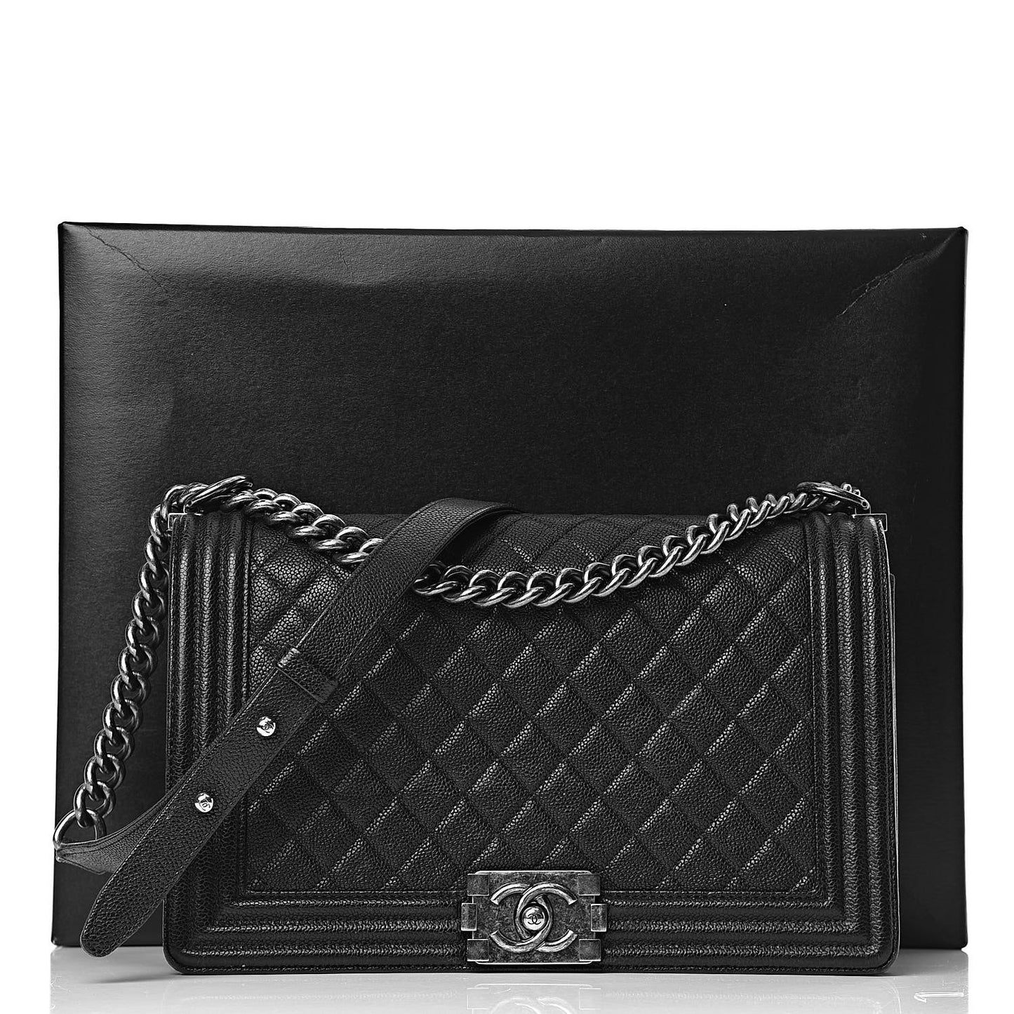 Caviar Quilted New Medium Boy Flap Black