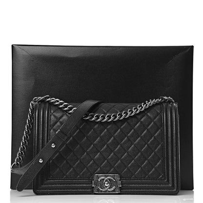 Chanel Caviar Quilted New Medium Boy Flap Black 13 of 13