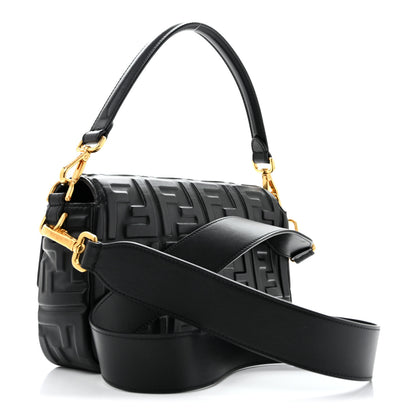 Fendi Nappa FF 1974 Embossed Baguette Black 3 of 15