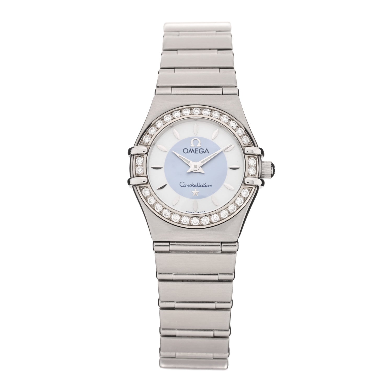 Omega Stainless Steel Diamond Bezel 23mm Constellation Quartz Watch 1466.84.00 1 of 4