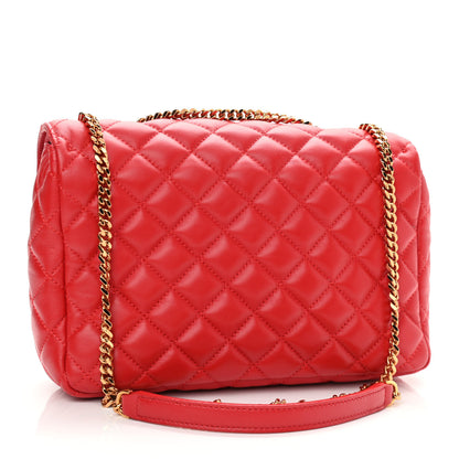 Versace Nappa Quilted Medusa Chain Crossbody Red 3 of 9