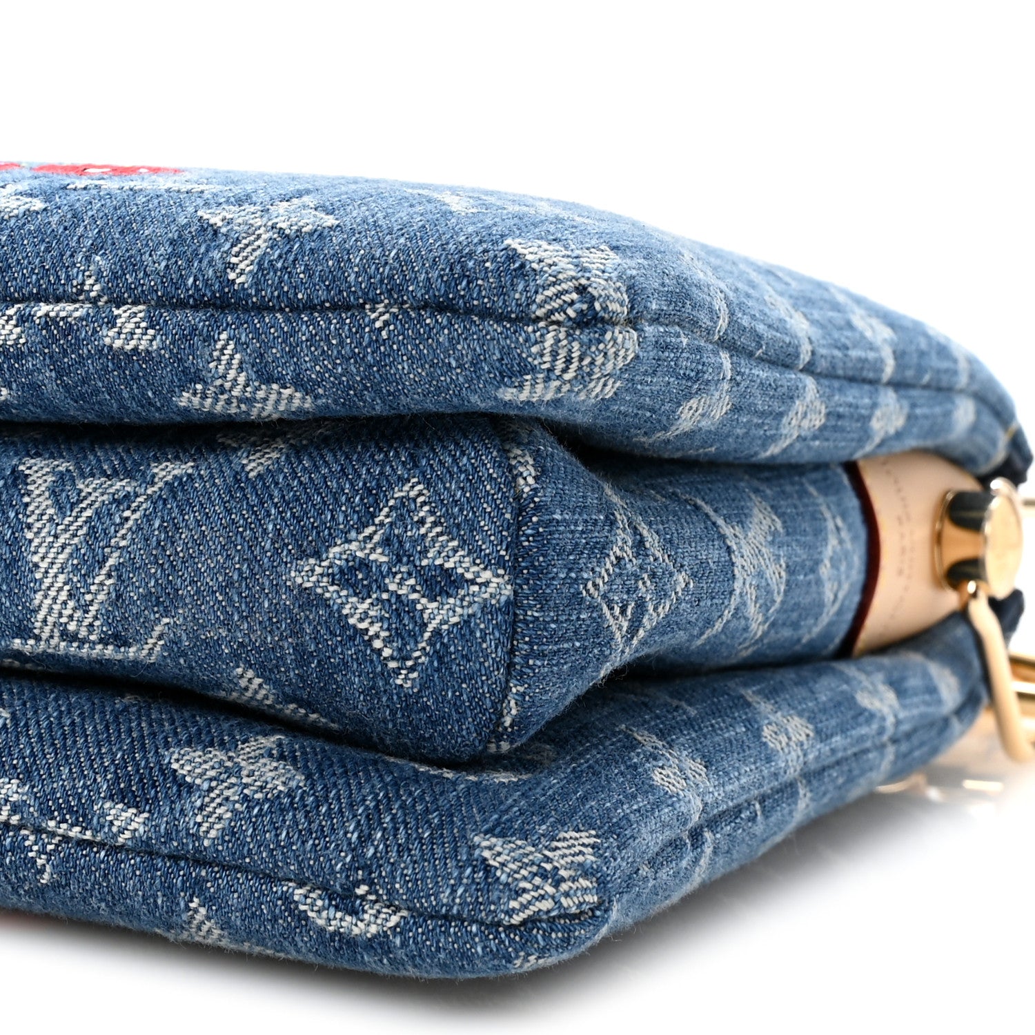 Louis Vuitton LV X TM Monogram Denim Cerises Coussin PM Blue