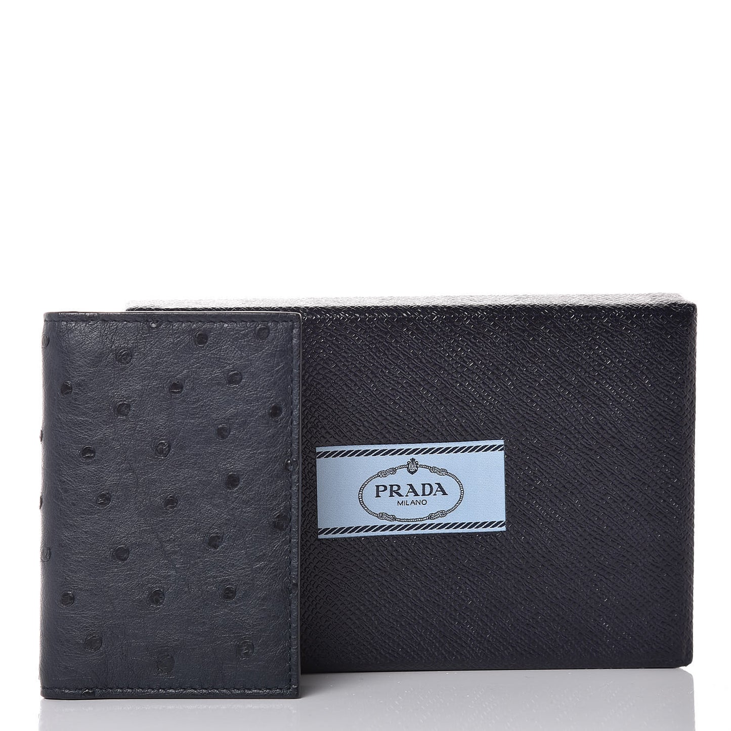 Ostrich Card Holder Blue