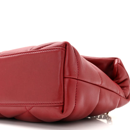 Saint Laurent Lambskin Quilted Toy Loulou Puffer Monogram Chain Satchel Red 10 of 10