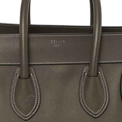 Celine Drummed Calfskin Mini Luggage Souris 7 of 10