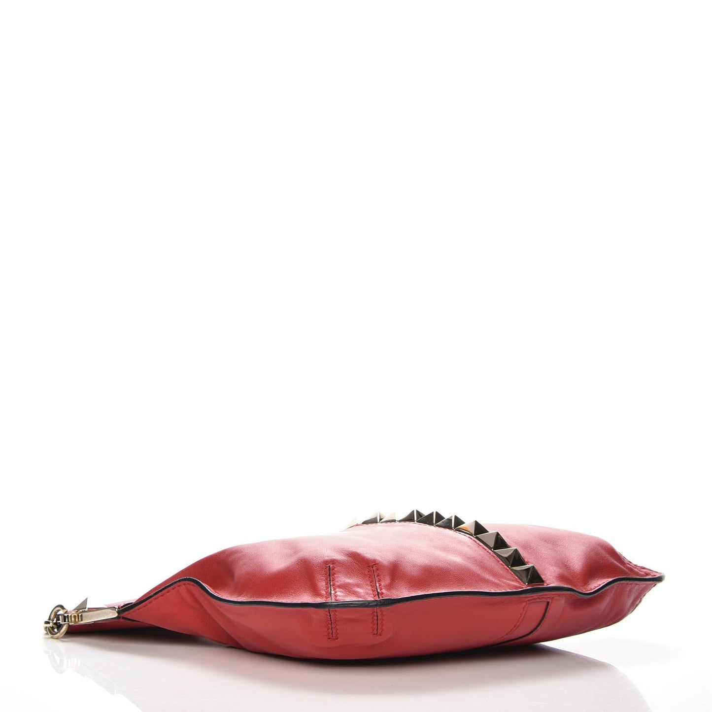 Nappa Va Va Voom Fold Over Chain Clutch Rosso Valentino
