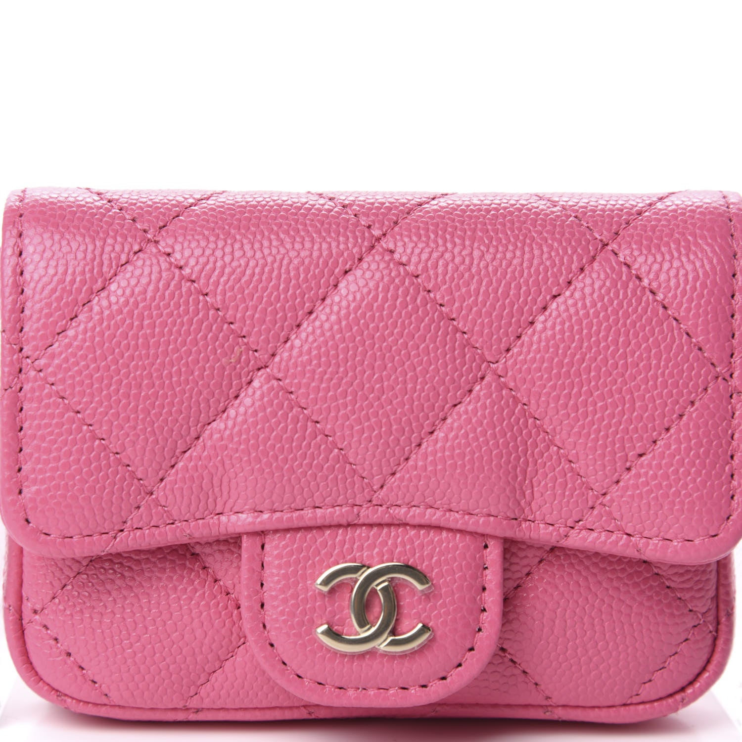 Chanel Caviar Quilted Flap Chain Waist Bag Pink 11 of 12