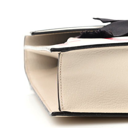 Gucci Calfskin Osiride Future Top Handle Bag Mystic White Hibiscus Red Black 8 of 14