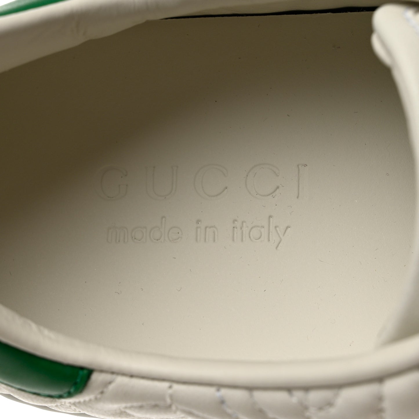 Nappa G Rhombus Mens Ace Sneakers Great 6.5 White Green