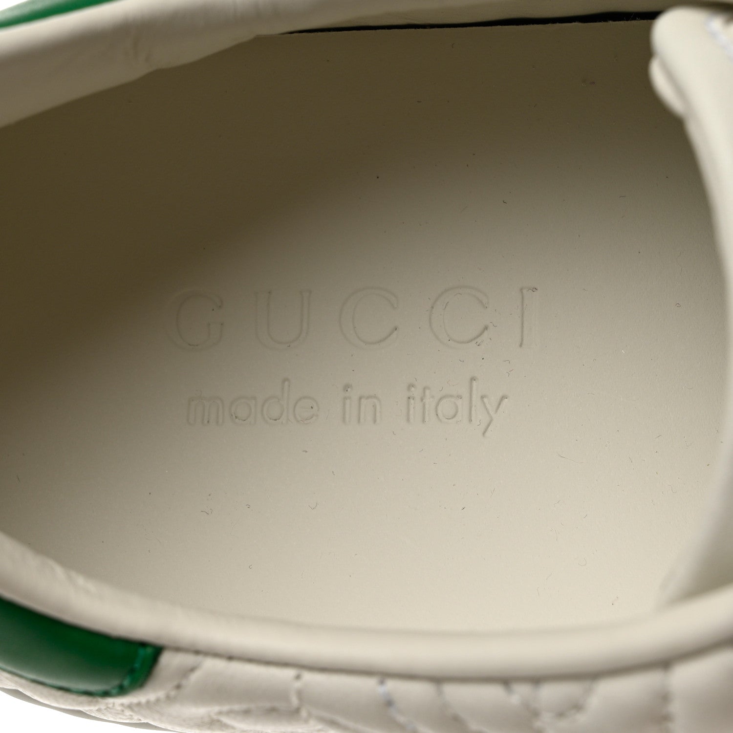 Gucci Nappa G Rhombus Mens Ace Sneakers Great 6.5 White Green 7 of 9