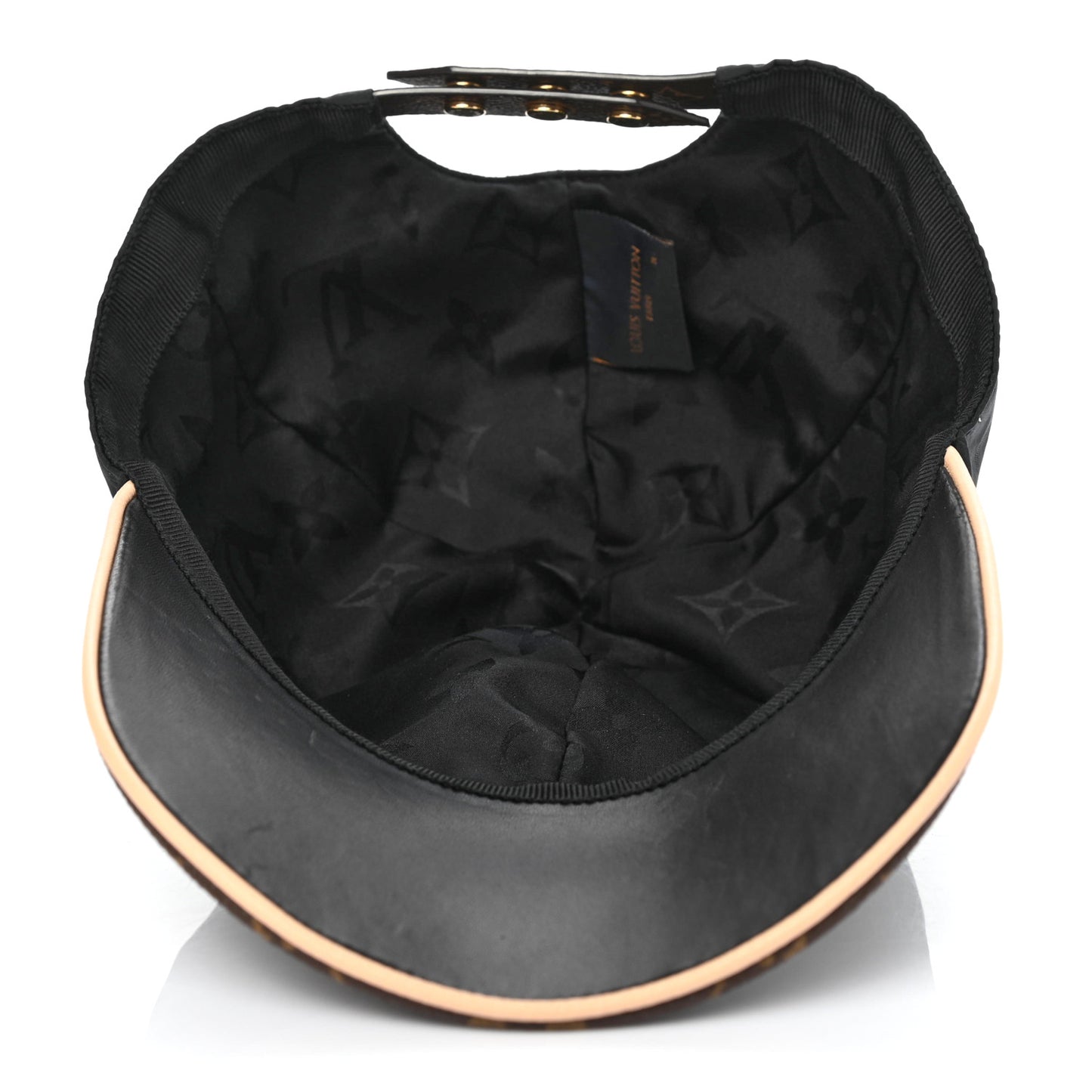 Polyester Silk Monogram LV Get Ready Cap M Black