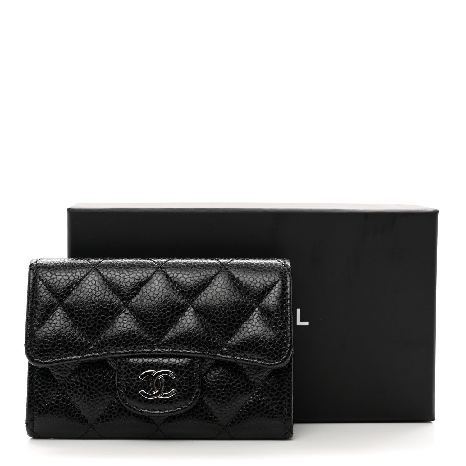 Chanel Caviar Quilted Flap Card Holder Black 9 of 9