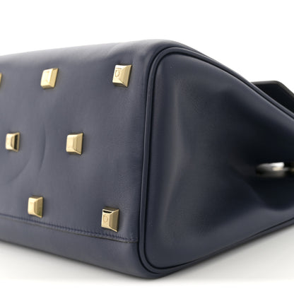 Salvatore Ferragamo Calfskin Studio Bag Navy 9 of 9