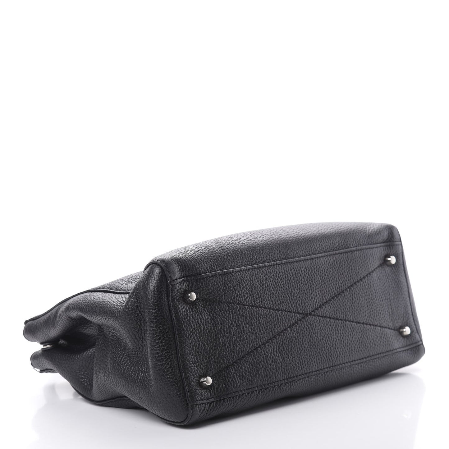 Textured Calfskin Medium Incognito Satchel Black