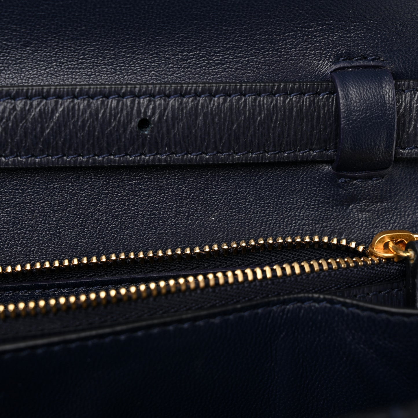 Liege Calfskin Medium Classic Box Flap Bag Dark Blue