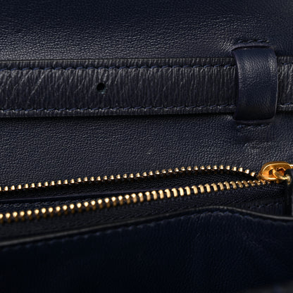 Celine Liege Calfskin Medium Classic Box Flap Bag Dark Blue 11 of 14