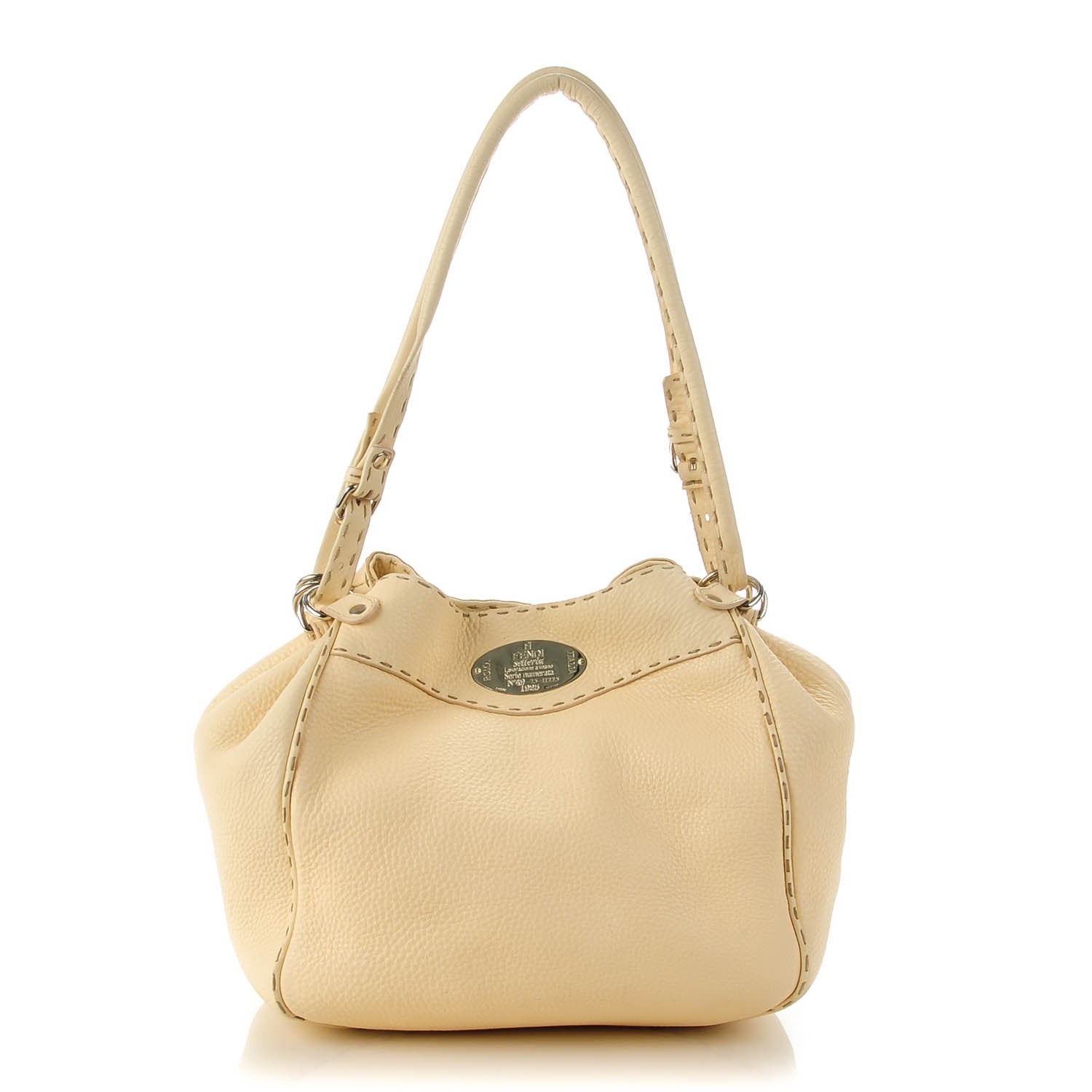 Fendi Calfskin Romano Selleria Small Bucket Butter 1 of 9