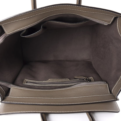 Celine Drummed Calfskin Mini Luggage Bag Souris 5 of 10