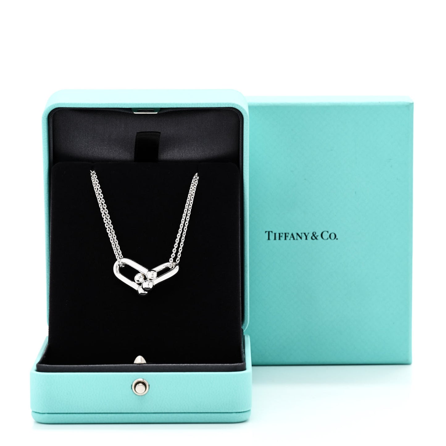 Sterling Silver Double HardWear Link Pendant Necklace