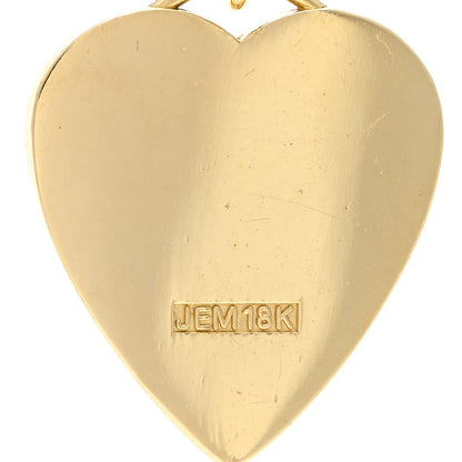 Jennifer Meyer 18K Yellow Gold Diamond Red Boulder Opal Heart Pendant Necklace 5 of 5