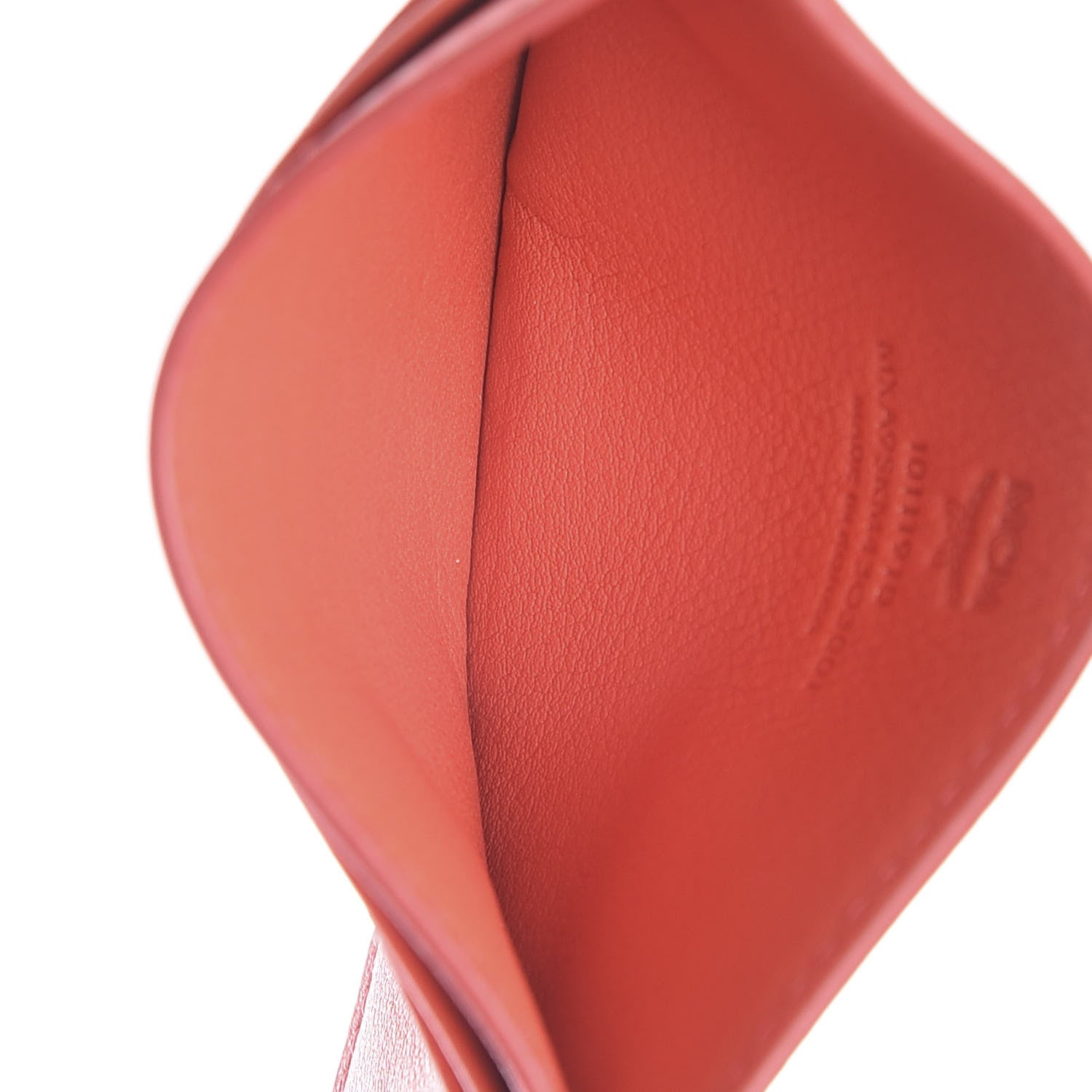 MCM Calfskin Calfskin Ottomar Monogram Card Case Hot Coral 4 of 6