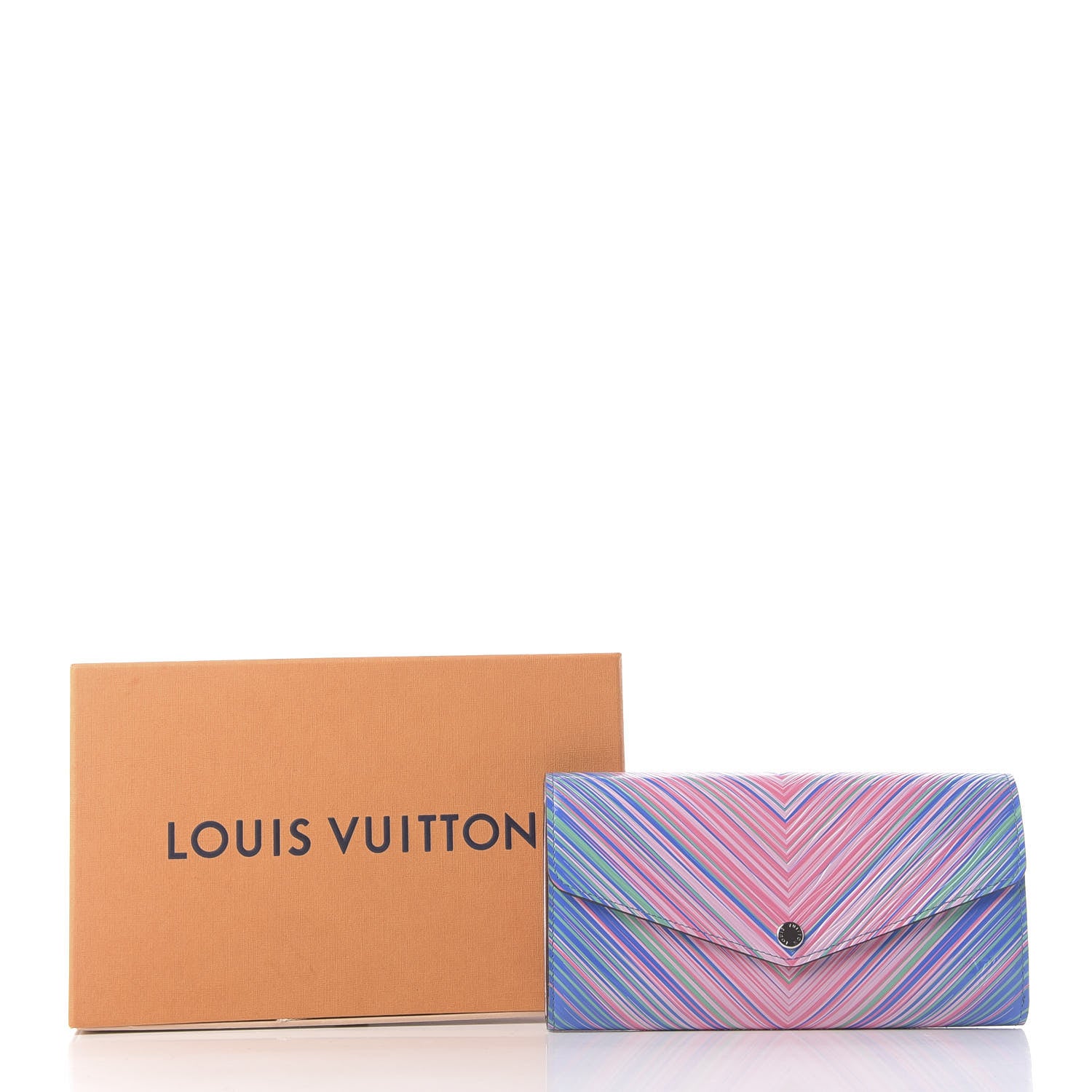 Louis Vuitton Epi Tropical Sarah Wallet Blue Rose 9 of 9