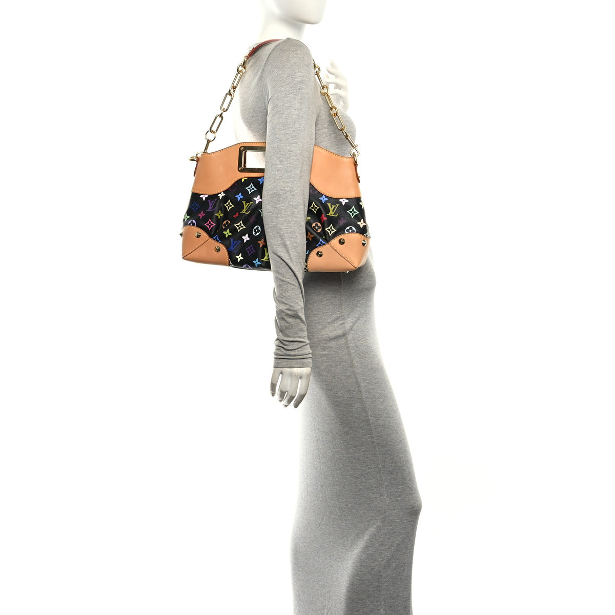 Louis Vuitton Monogram Multicolor Judy MM Black 2 of 9