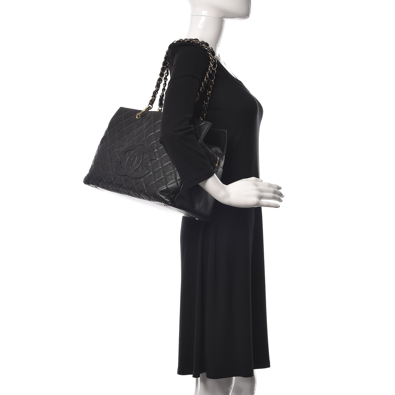 Chanel Caviar Quilted Grand Timeless Tote GTT Black 2 of 12