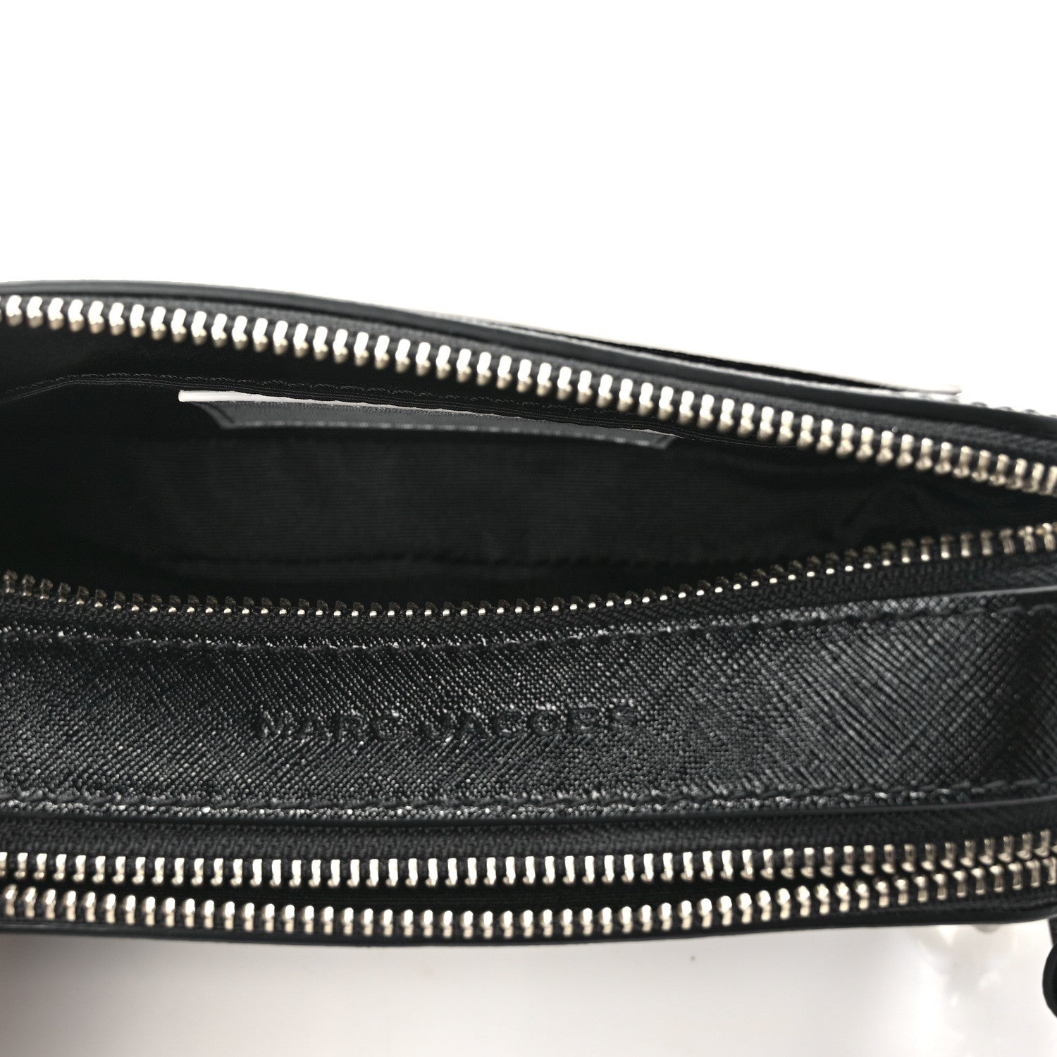 Marc Jacobs X Bloomingdales 150th Anniversary Saffiano Small Snapshot Camera Bag Black White 5 of 13