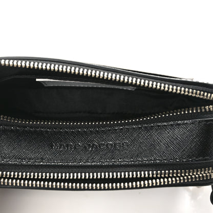 Marc Jacobs X Bloomingdales 150th Anniversary Saffiano Small Snapshot Camera Bag Black White 5 of 13