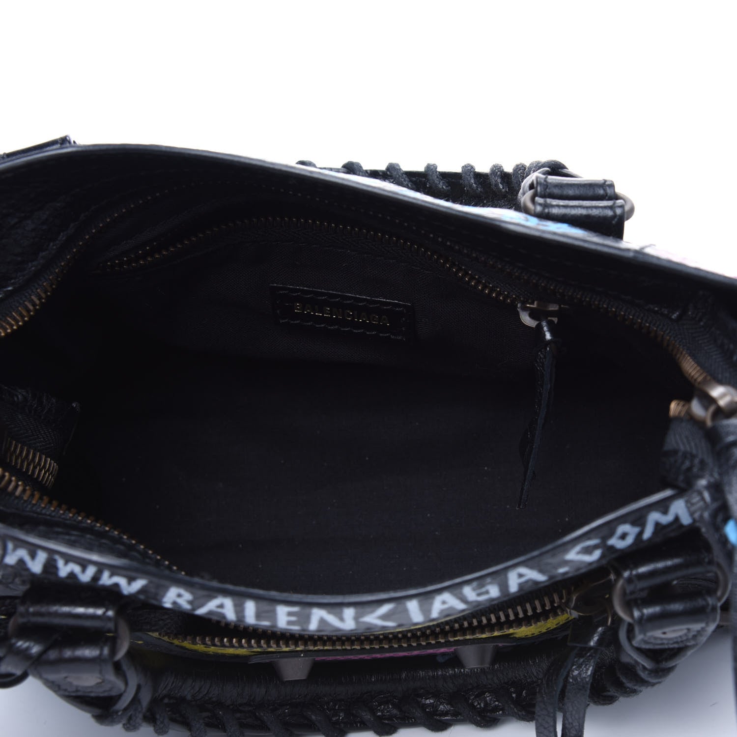 Balenciaga Agneau Arena Graffiti All Over Classic Hardware Mini City Black Multicolor 4 of 10